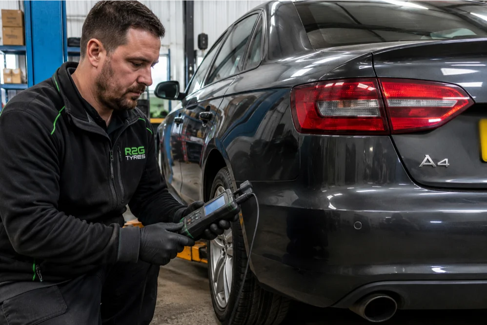 Audi A4 TPMS Fault Check Diagnostic