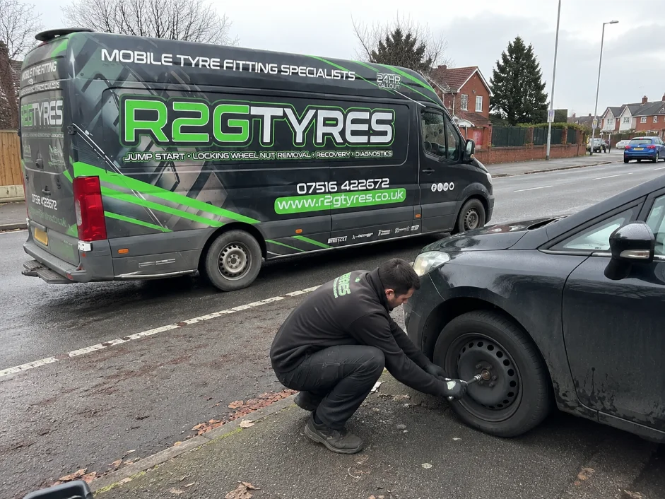 Black Car Locking Wheel Nut Removal Nottingham