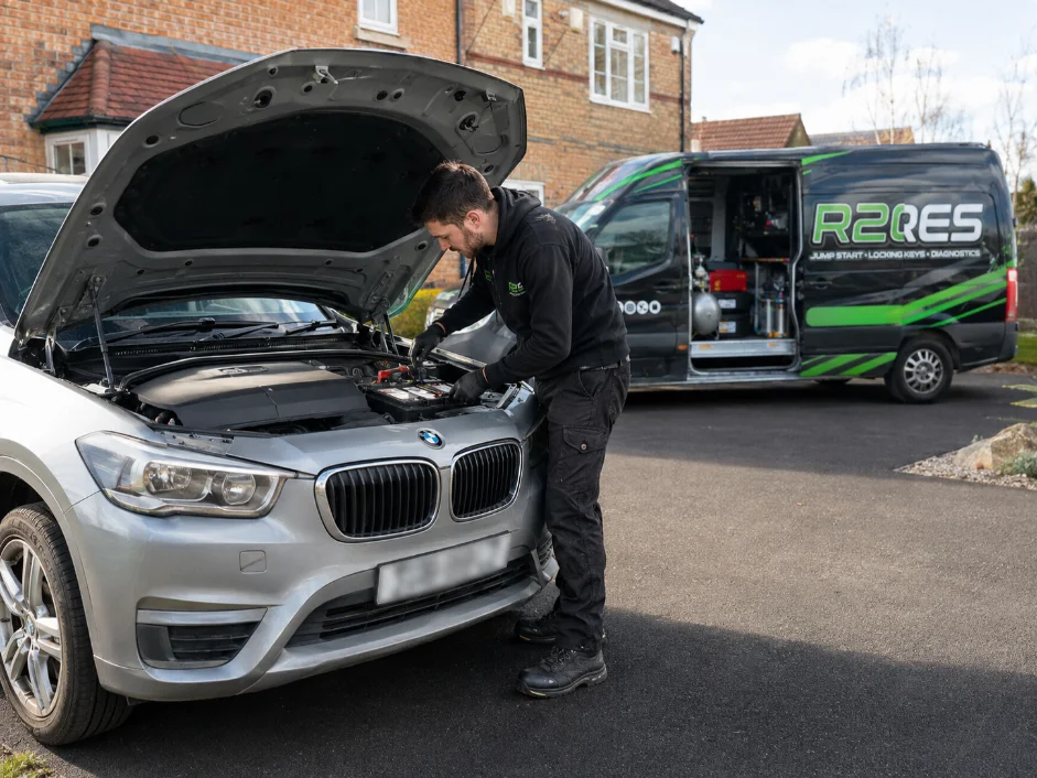 BMW X1 battery replacement R2G Tyres Nottingham