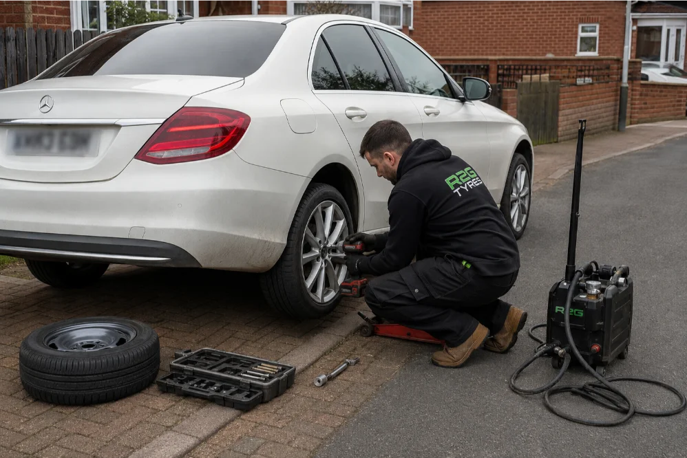 Mercedes C-Class Mobile Tyre Fitting at Home