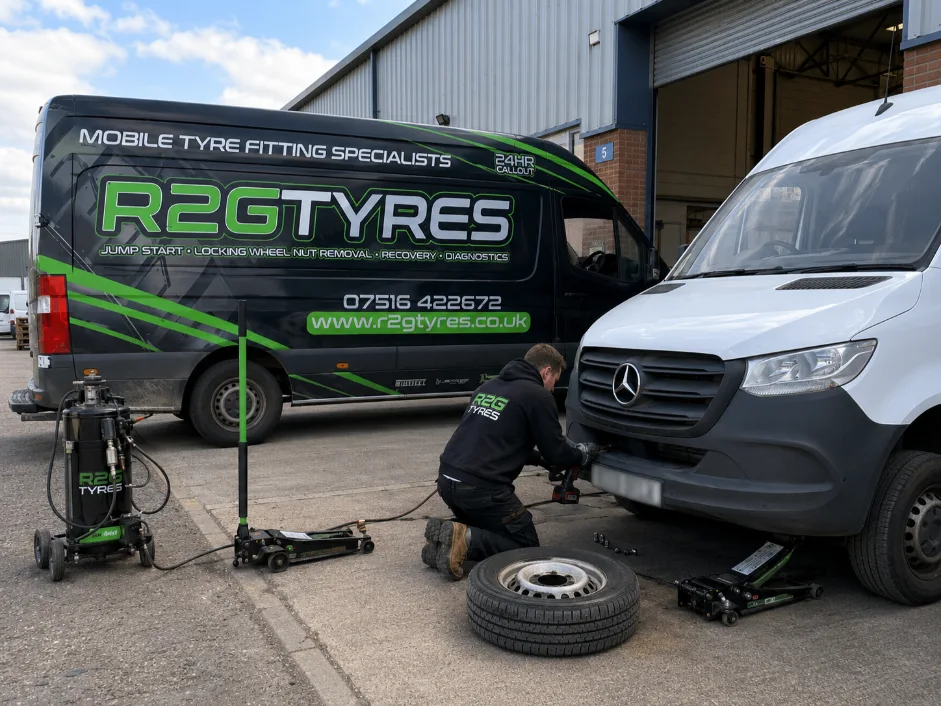 Mercedes Sprinter Commercial Vehicle Tyre Fitting service in Nottingham