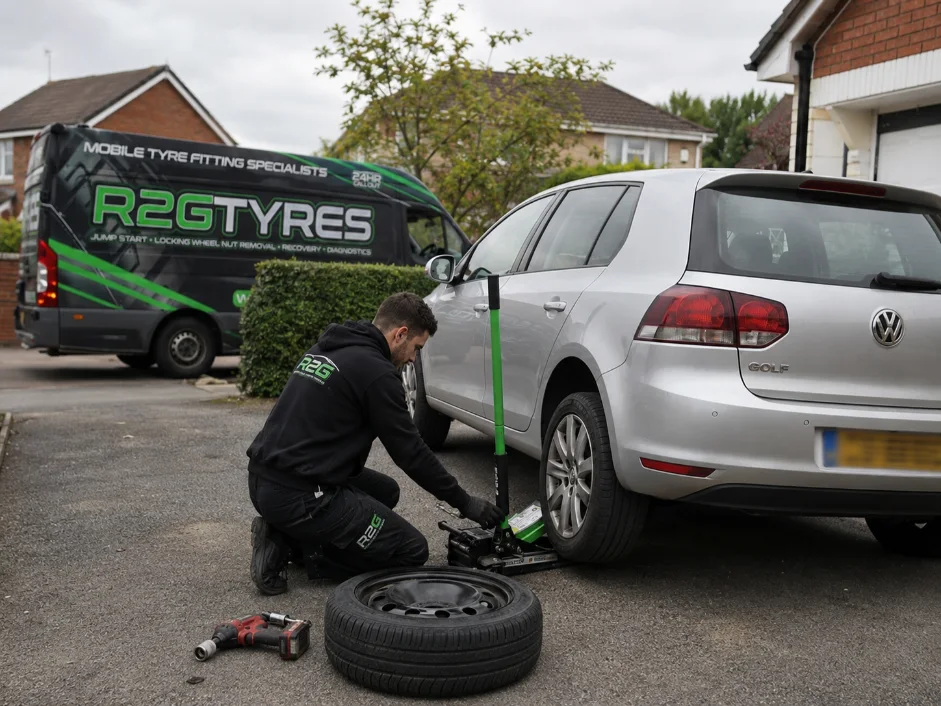 Mobile Tyre fitting for Volkswagen Golf