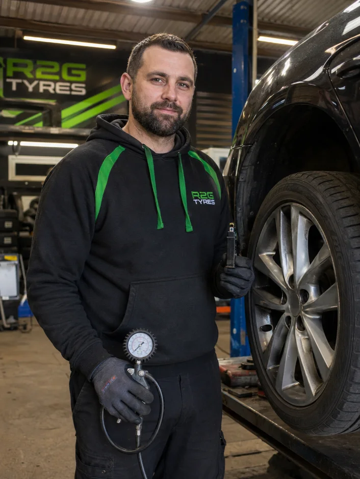 R2G Tyres Technician Part Worn Tyre Service Nottingham