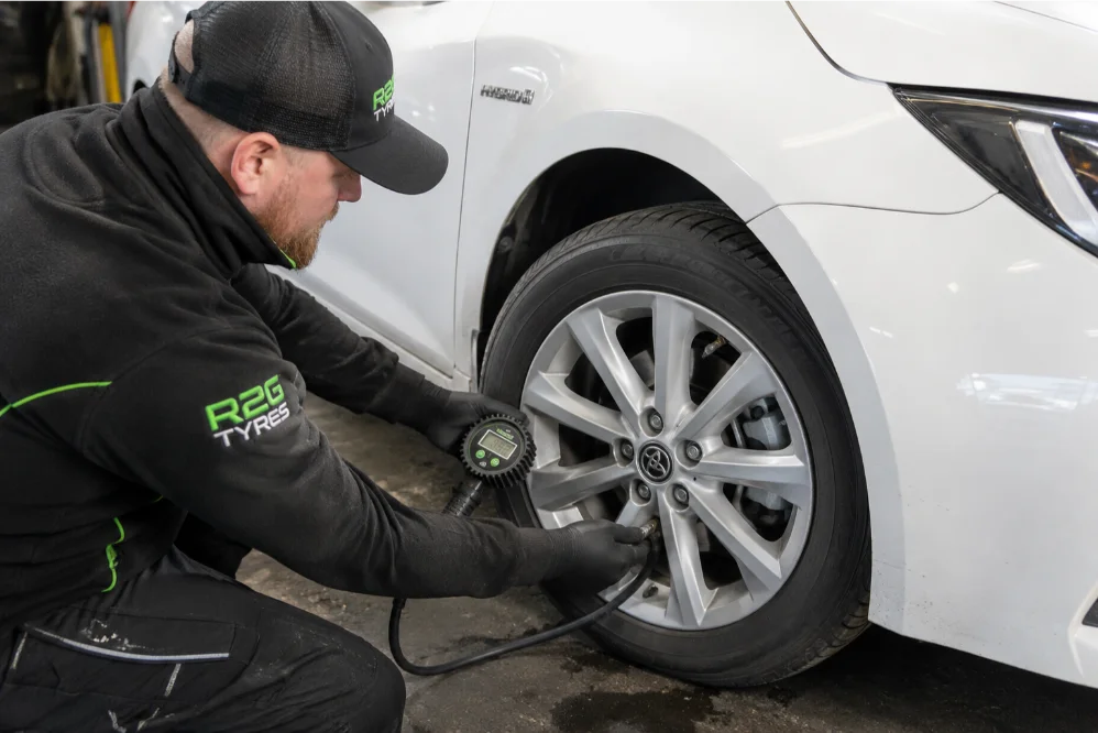 Toyota Corolla Tyre Pressure Check due to Puncture