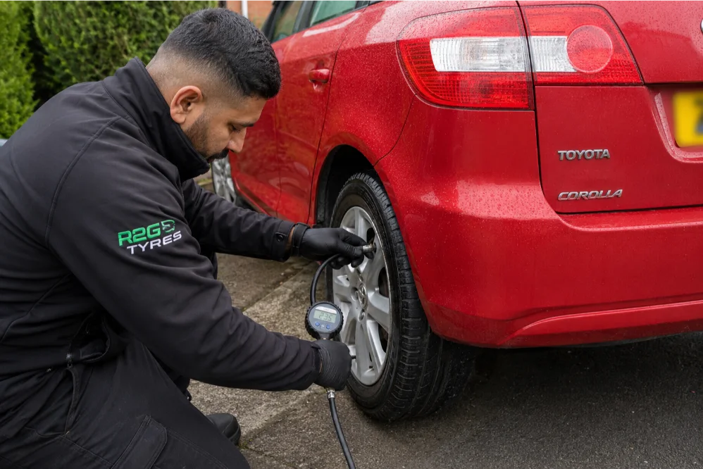 Tyre Pressure Check service done for Toyota Corolla Car