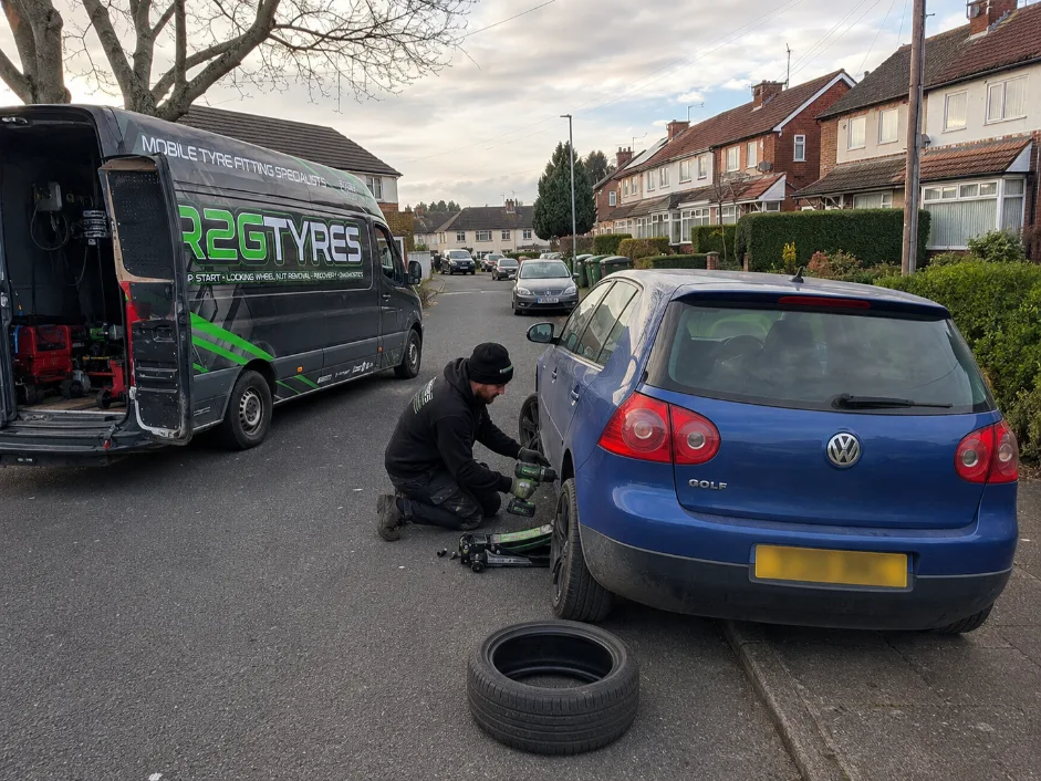 Volkswagen Golf Mobile Tyre Fitting in Nottingham