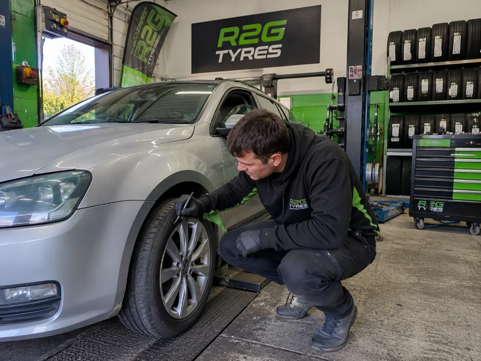 Volkswagen Golf Puncture Inspection Workshop Notitngham, UK